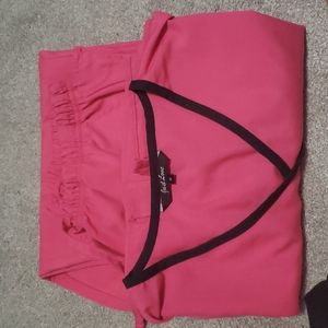 Just Love Scrubs set medium pink and black